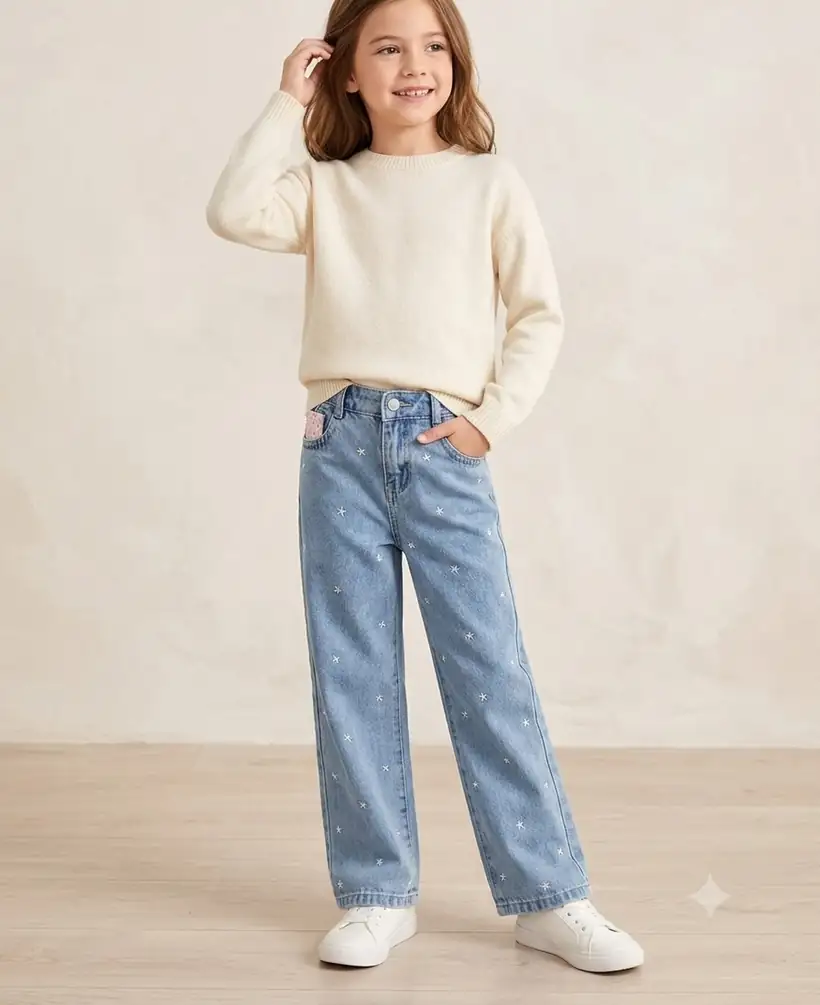 Calça Jeans Estrelada